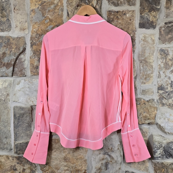 NWT Equipment Huntley with Exterior Seaming Silk Blouse Shirt - Picture 5 of 10